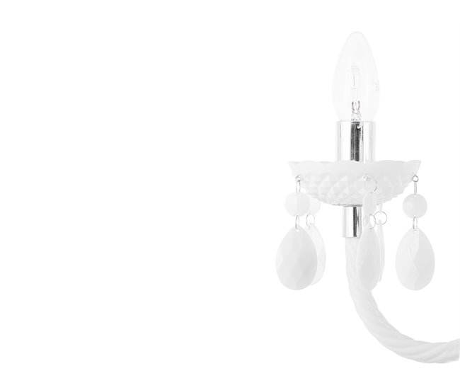Conforama Lámpara De Techo De Metal Blanco 160 Cm KALANG L