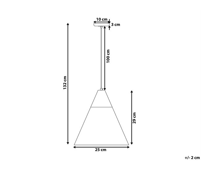 Conforama Lámpara De Techo De Metal Blanco/madera Clara 132 Cm ALBANO