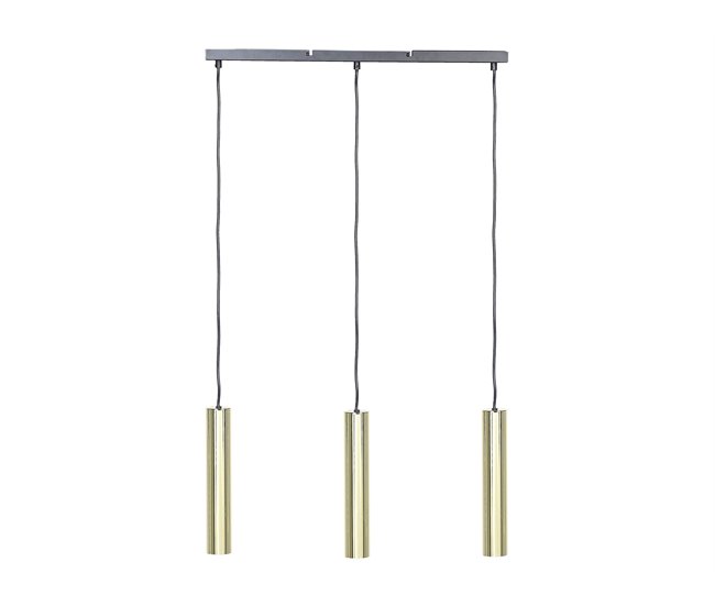 Conforama Lámpara de techo de metal latón/negro 97 cm BROSNA