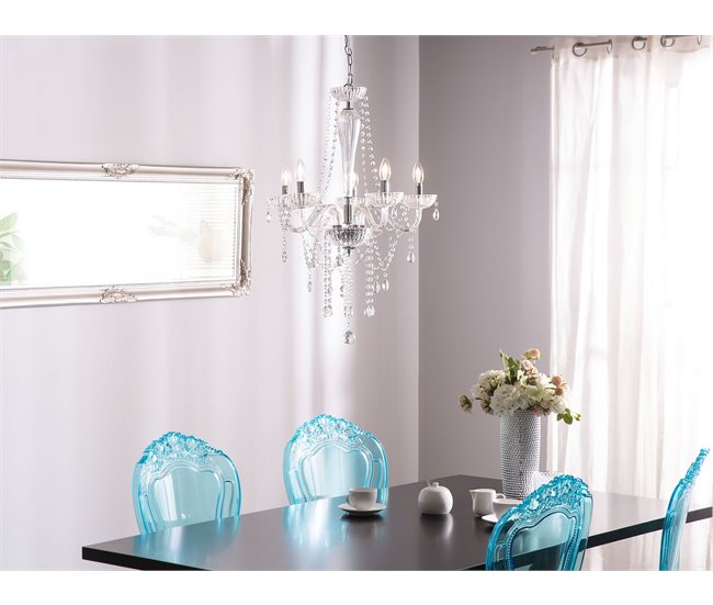 Conforama Lámpara De Techo De Metal/vidrio Transparente LOCONE
