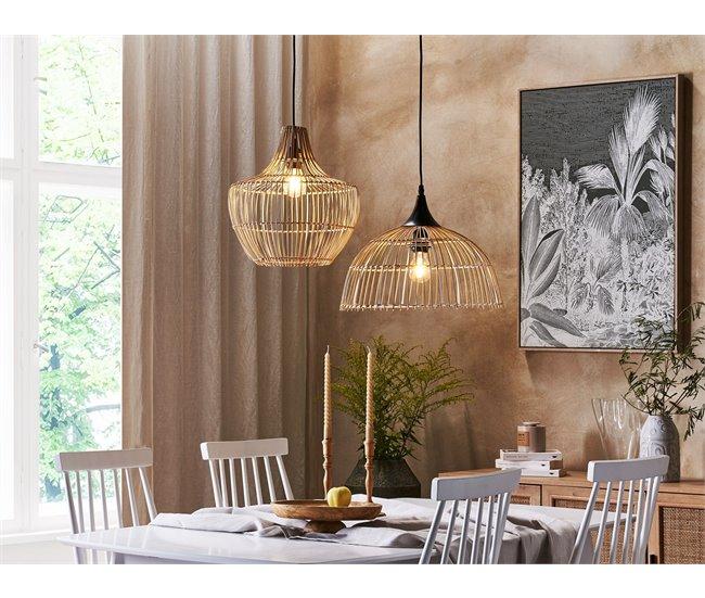 Conforama Lámpara De Techo De Ratán Beige/natural 123 Cm BARARIS