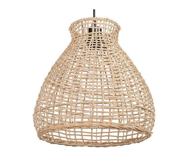 Conforama Lámpara de techo de ratán beige/natural 127 cm SAKENI
