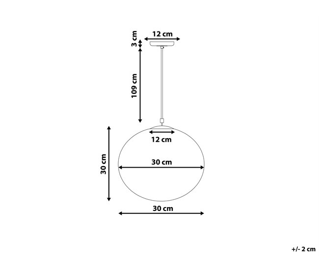 Conforama Lámpara De Techo De Vidrio Blanco 142 Cm BARROW S