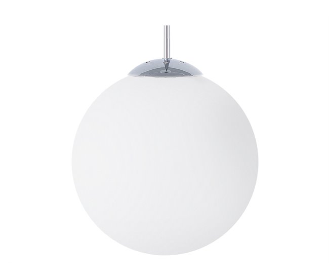 Conforama Lámpara de techo de vidrio blanco 142 cm BARROW S