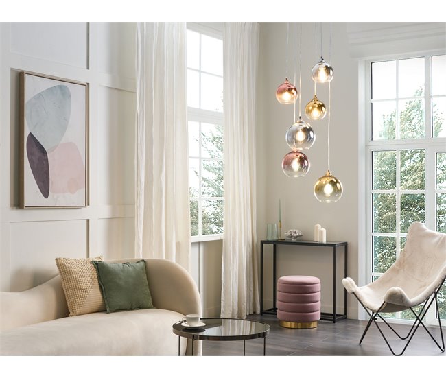 Conforama Lámpara De Techo De Vidrio Multicolor 149 Cm TOOMA