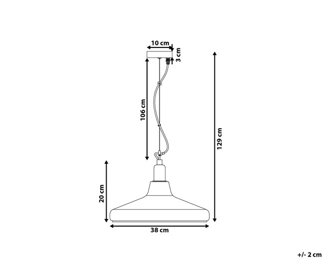 Conforama Lámpara De Techo De Vidrio Transparente/madera Clara 129 Cm ALIKOS