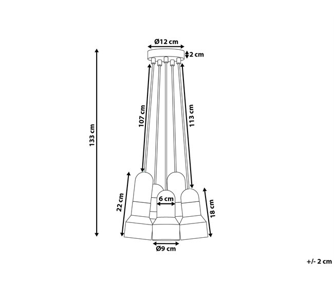 Conforama Lámpara De Techo Gris Claro/madera Clara 133 Cm APURE