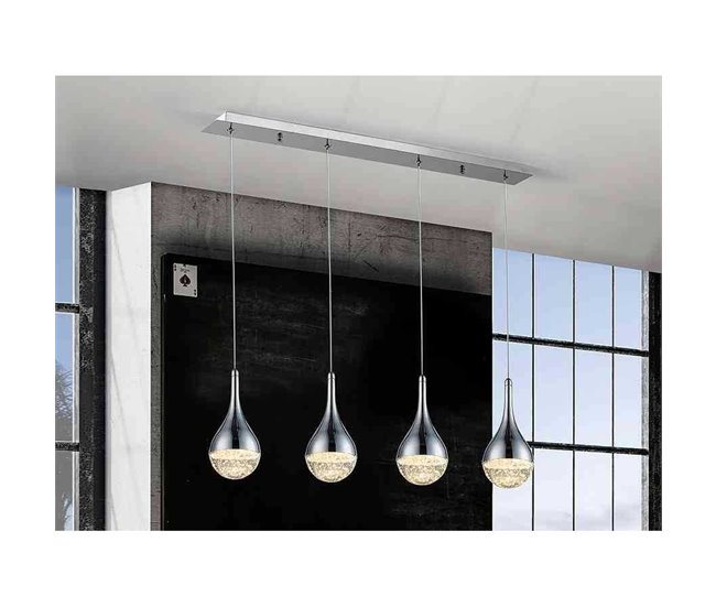 Conforama Lampara De Techo Metal Color Cromo Serie Elie 10cm