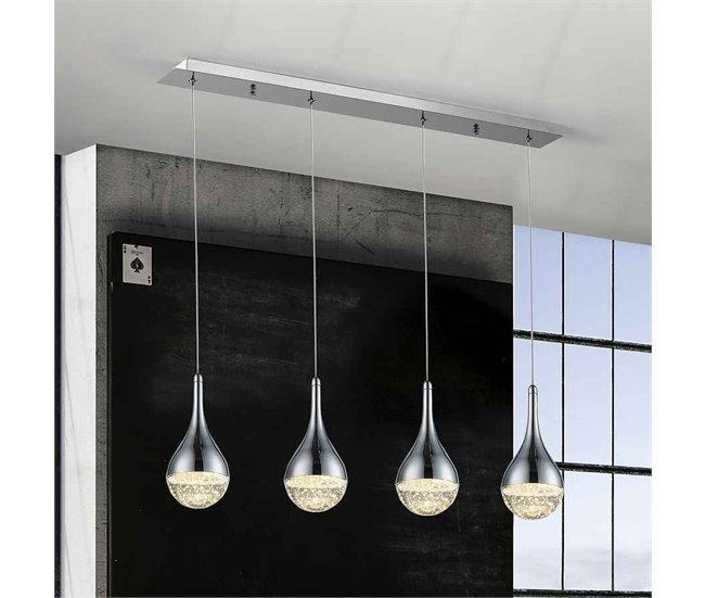 Conforama Lampara De Techo Metal Color Cromo Serie Elie 10cm