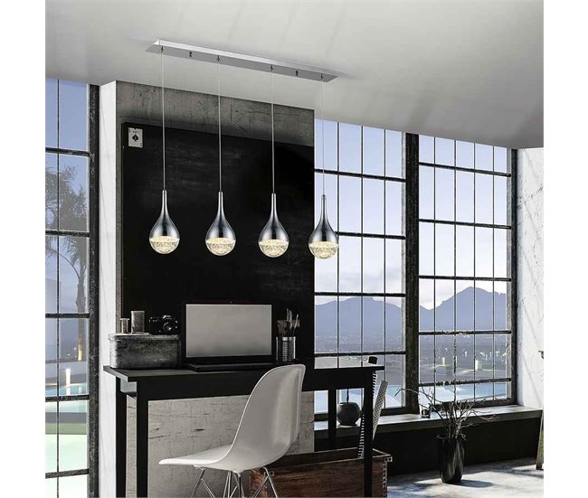 Conforama Lampara De Techo Metal Color Cromo Serie Elie 10cm