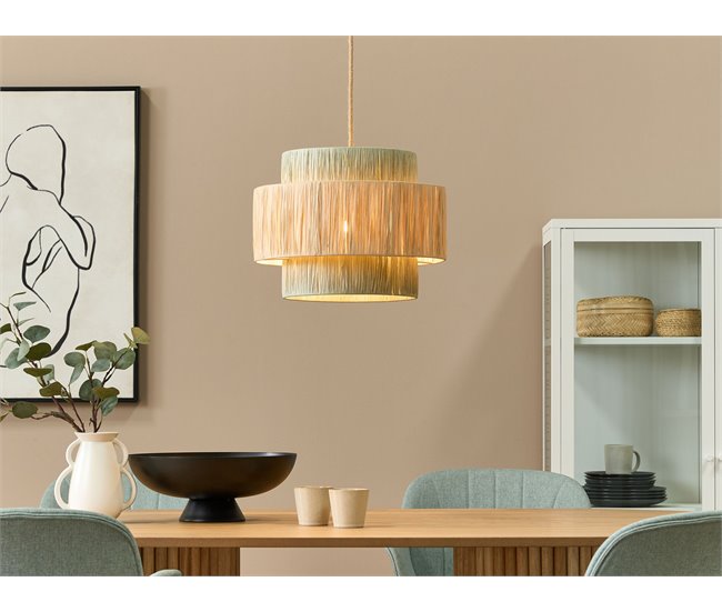 Conforama Lámpara De Techo Natural/verde Claro 180 Cm PALBRA