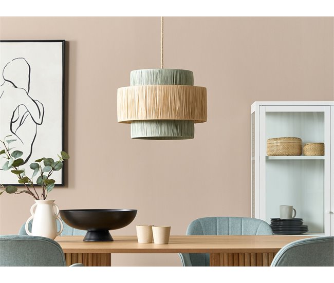 Conforama Lámpara De Techo Natural/verde Claro 180 Cm PALBRA