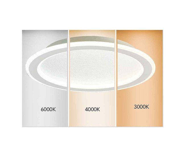 Conforama Lampara Plafon Metal Color Blanco Serie Tulum 40cm