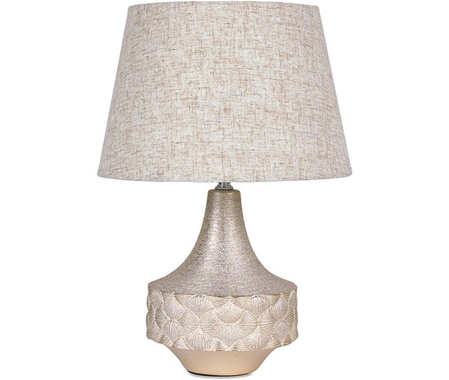Conforama Lámpara Presume De Casa Beyonce 30*44*30 Pie Champagne/tulipa Beige Ceram/polies