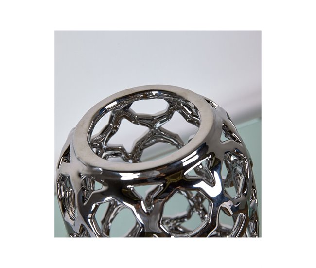 Conforama Lámpara Presume De Casa Cilíndrica 15*38*15 Plateado Cerámica