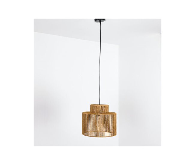 Conforama Lampara Presume De Casa Natur 30*25*30 Marrón Cuerda