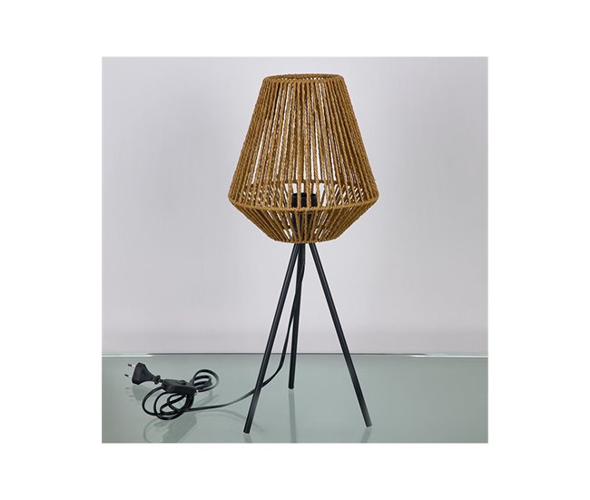 Conforama Lampara Presume De Casa Natur22*52*22marróncuerda Y Metal