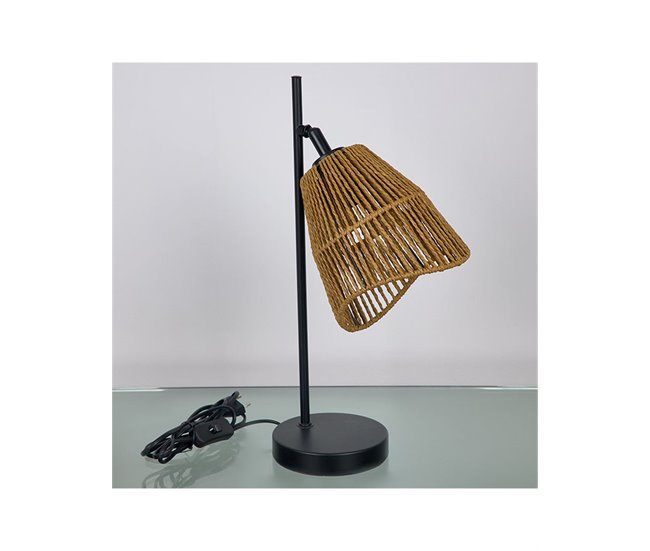 Conforama Lampara Presume De Casa Natur26.5*45.5*16marrónmetal Y Cuerda