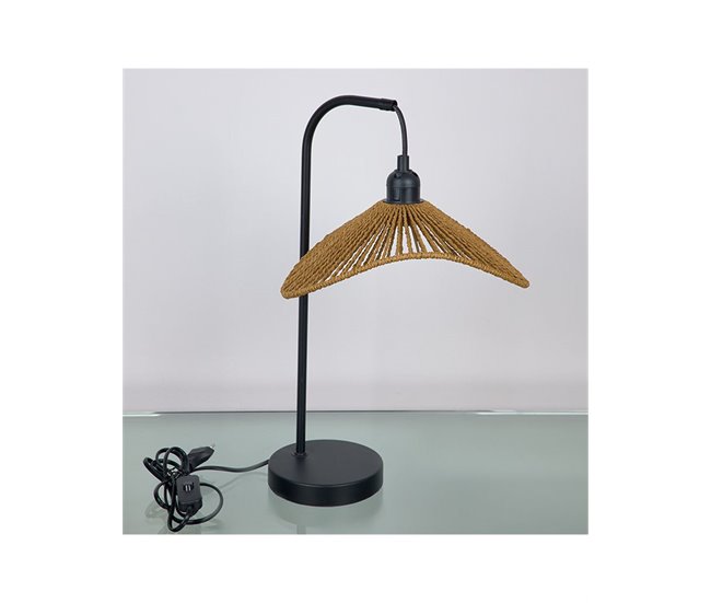 Conforama Lámpara Presume De Casa Natur30*47.5*27marróncuerda Y Metal