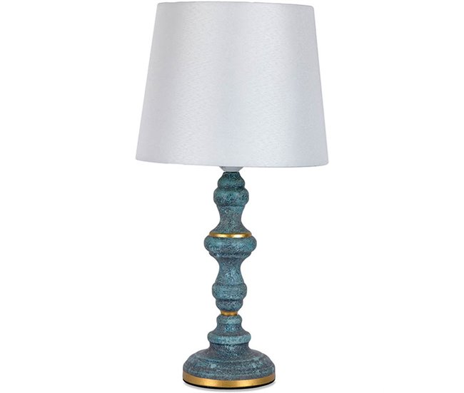 Conforama Lámpara Presume De Casa Sirmione 25*47*25 Dorado Envejecido/tulipa Blanca Ceramica/pol