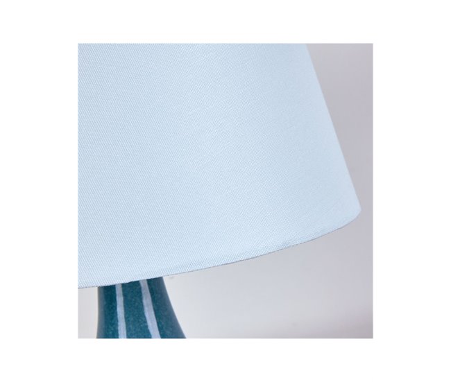 Conforama Lámpara Presume De Casa Taylor 30*44*30 Pie Azul/tulipa Blanca Ceram/polies
