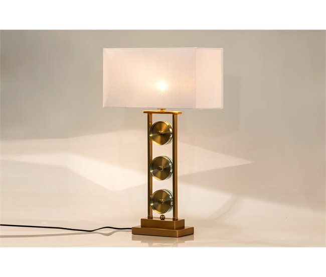 Conforama Lampara Sobremesa Metal Cristal 40x20x70 Cm