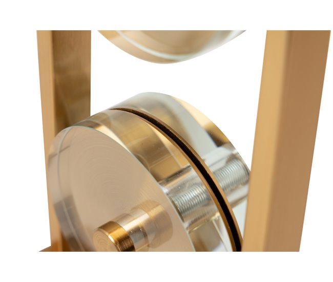 Conforama Lampara Sobremesa Metal Cristal 40x20x70 Cm