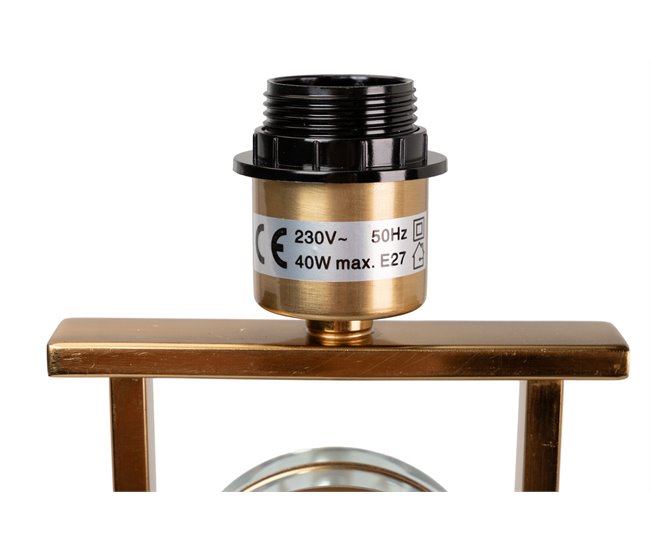 Conforama Lampara Sobremesa Metal Cristal 40x20x70 Cm