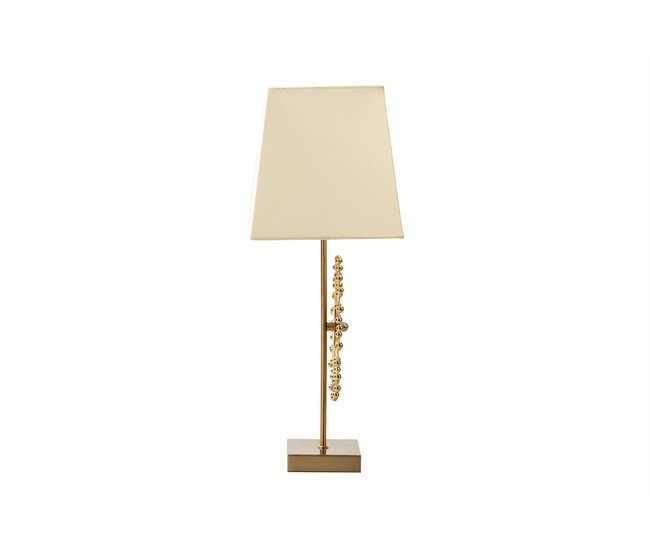 Conforama Lampara Sobremesa Metal Dorado 28x28x57 Cm
