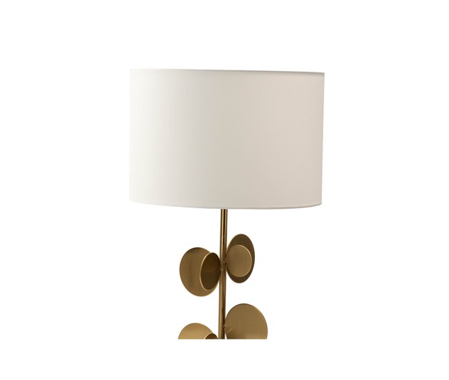 Conforama Lampara Sobremesa Metal Dorado 30x30x52 Cm