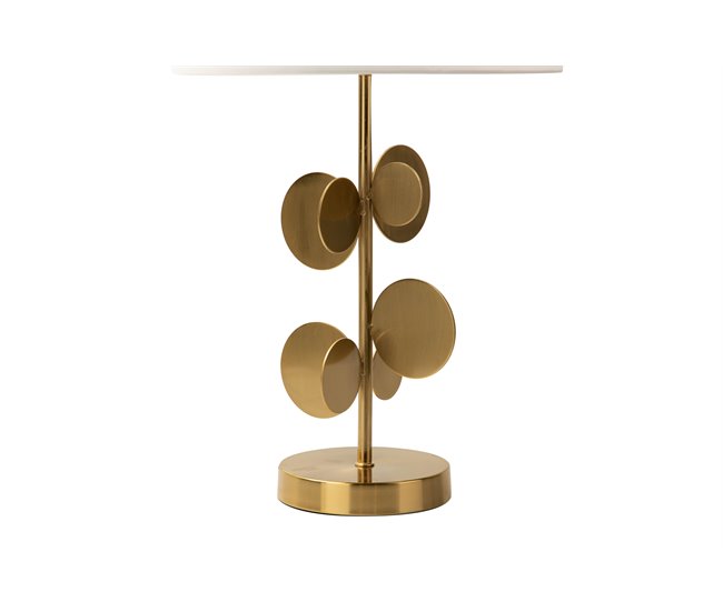 Conforama Lampara Sobremesa Metal Dorado 30x30x52 Cm