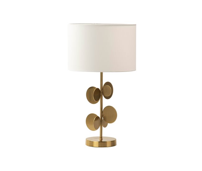 Conforama Lampara Sobremesa Metal Dorado 30x30x52 Cm