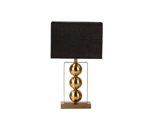 Conforama Lampara Sobremesa Metal Dorado 30x30x54 Cm