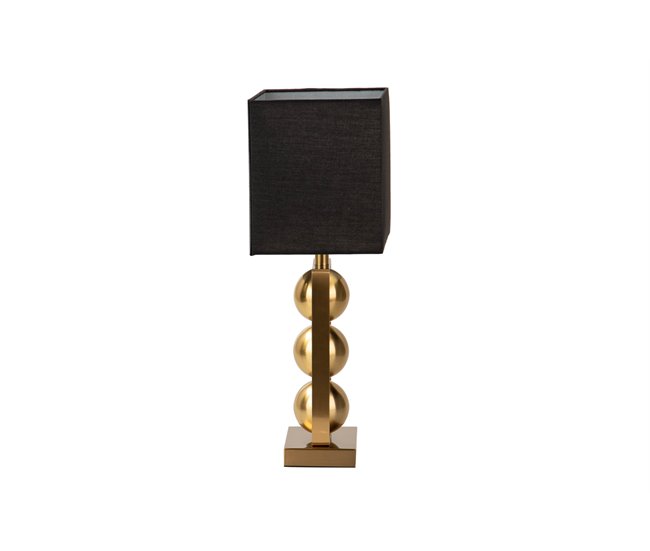 Conforama Lampara Sobremesa Metal Dorado 30x30x54 Cm