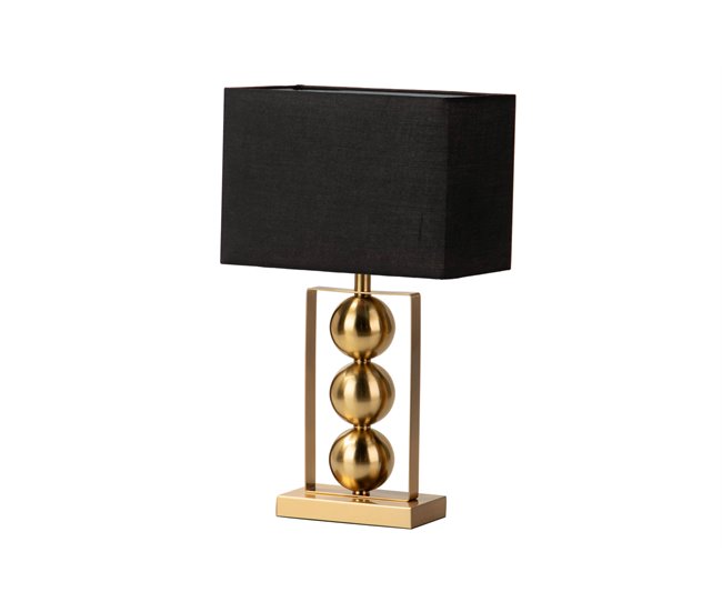 Conforama Lampara Sobremesa Metal Dorado 30x30x54 Cm