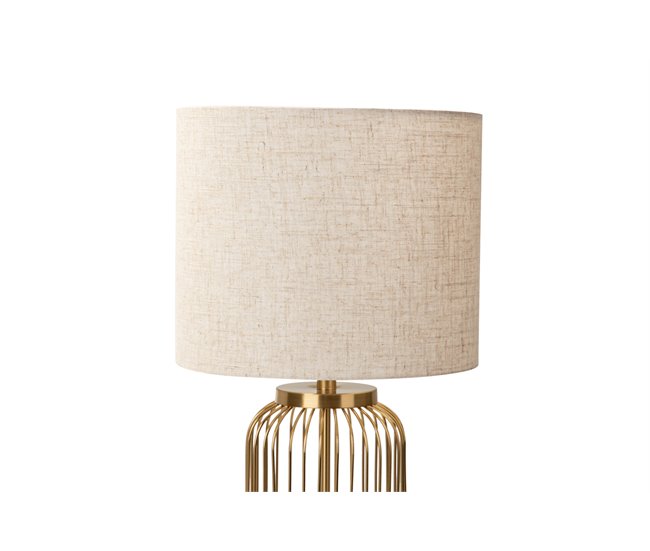 Conforama Lampara Sobremesa Metal Dorado 31x31x58 Cm