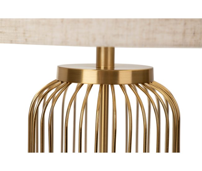 Conforama Lampara Sobremesa Metal Dorado 31x31x58 Cm