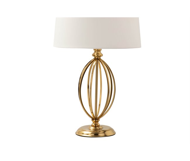 Conforama Lampara Sobremesa Metal Dorado 33x33x56 Cm
