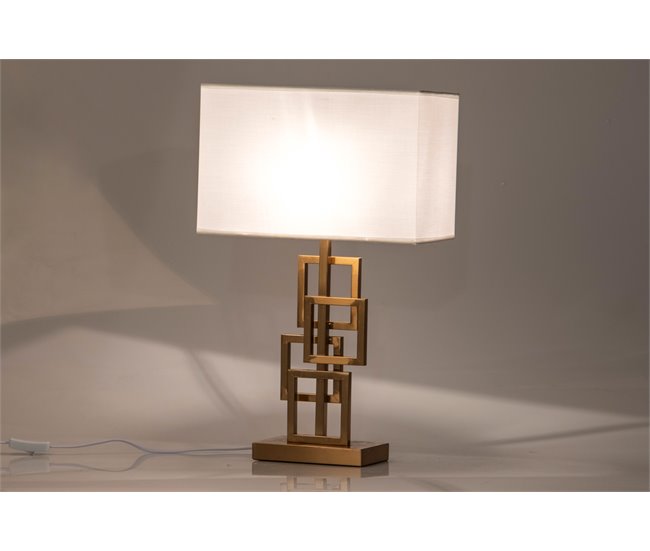 Conforama Lampara Sobremesa Metal Dorado 34x20x56 Cm