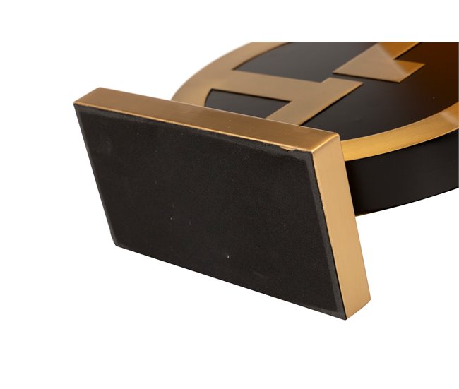 Conforama Lampara Sobremesa Metal Mdf Dorada 40x40x65 Cm