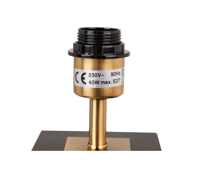 Conforama Lampara Sobremesa Metal Mdf Negro 38x38x66 Cm