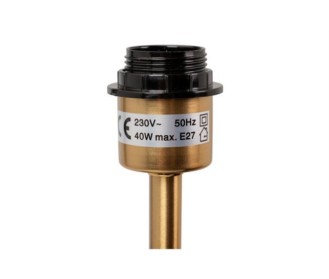 Conforama Lampara Sobremesa Metal Mdf Negro 40x40x68 Cm