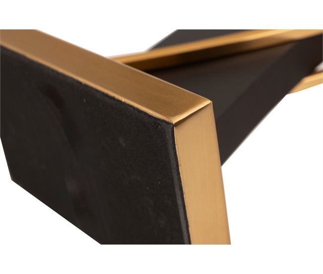 Conforama Lampara Sobremesa Metal Mdf Negro 40x40x71 Cm