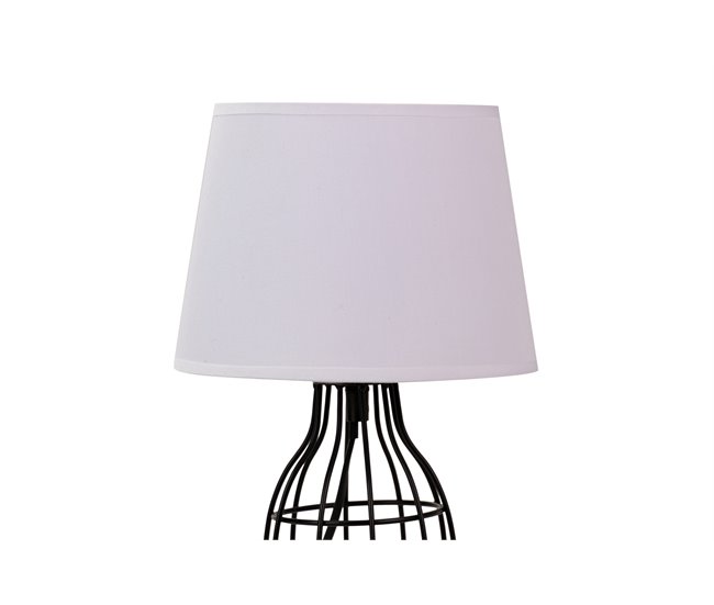 Conforama Lampara Sobremesa Metal Negro 21x21x35 Cm