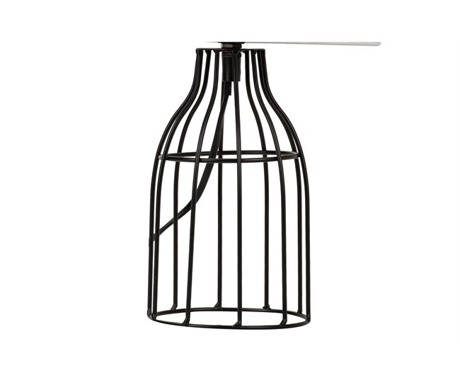 Conforama Lampara Sobremesa Metal Negro 21x21x35 Cm
