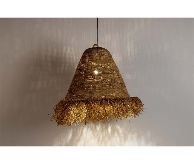 Conforama Lampara Techo Fibras Naturales 60x60x75 Cm