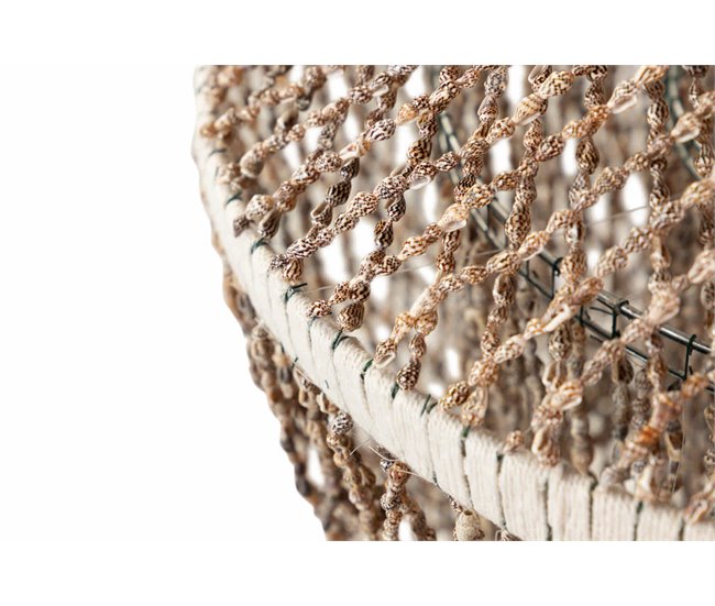 Conforama Lampara Techo Macrame Blanco 50x50x100 Cm