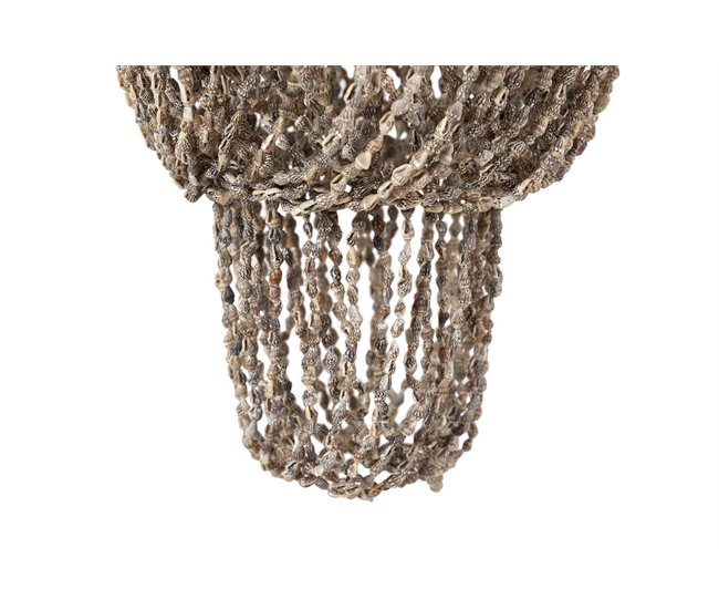 Conforama Lampara Techo Macrame Blanco 50x50x100 Cm