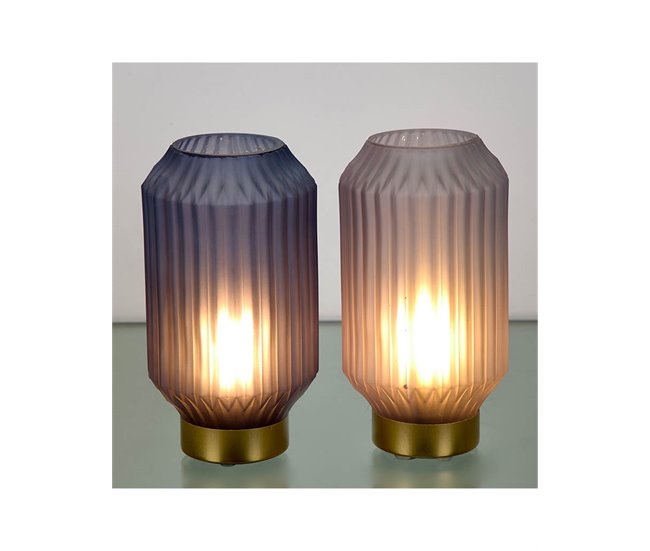 Conforama Lamparas Presume De Casa Cresida 12.3*22*12.3 Morado/rosa/dorado Cristal/metal