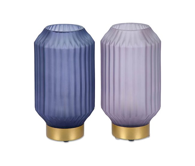 Conforama Lamparas Presume De Casa Cresida 12.3*22*12.3 Morado/rosa/dorado Cristal/metal